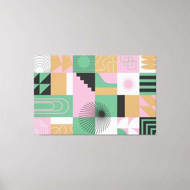 Abstract Mosaic Canvas Print (Front)