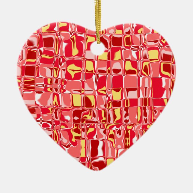 Abstract Mosaic Ceramic Ornament (Front)