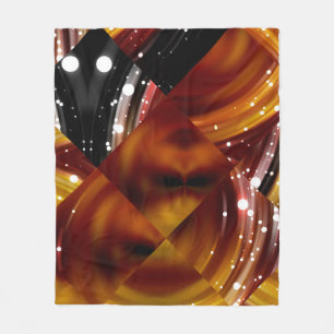 Abstract mosaic geometrical multicolored backgroun fleece blanket