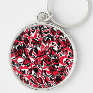 Abstract Mosaic Keychain