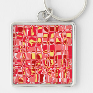 Abstract Mosaic Keychain