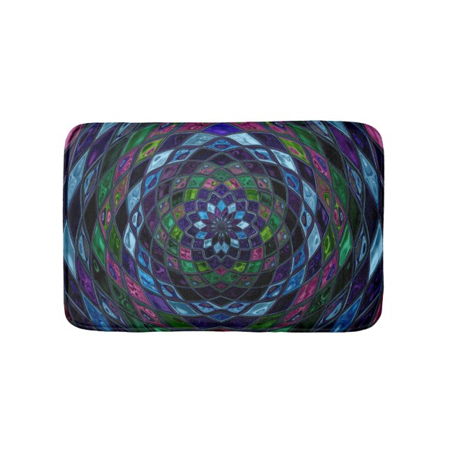 Abstract Mosaic Pattern #5 Bath Mat (Front)