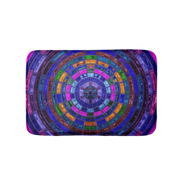 Abstract Mosaic Pattern #7 Bath Mat (Front)