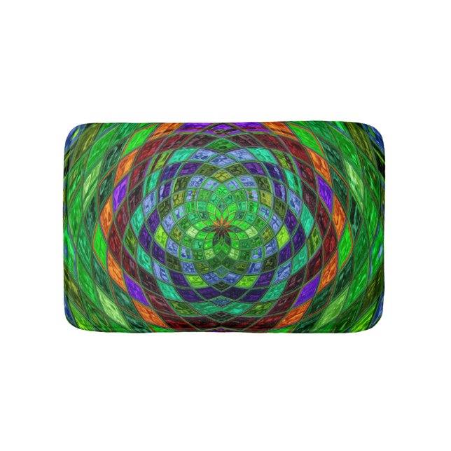Abstract Mosaic Pattern #8 Bath Mat (Front)