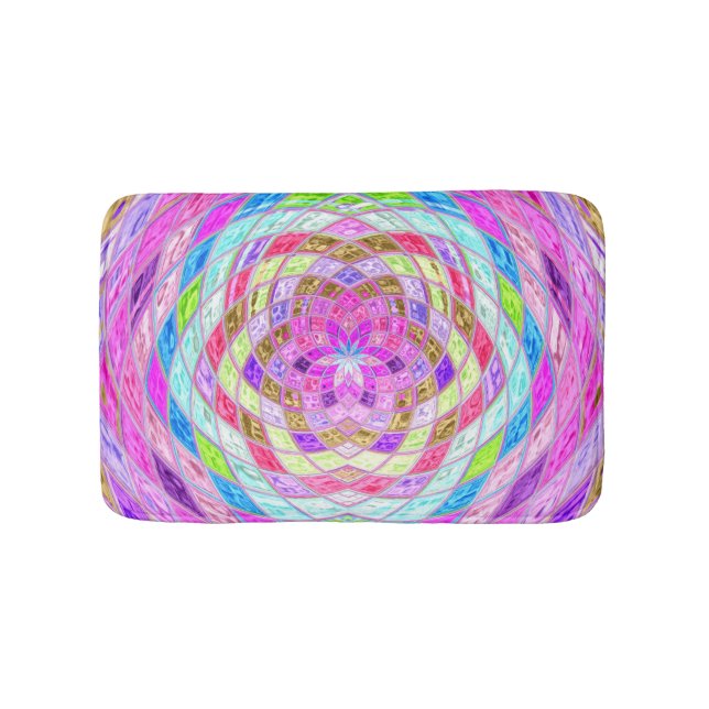 Abstract Mosaic Pattern #9 Bath Mat (Front)