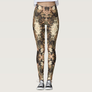 Abstract Mosaic Pattern | Earth Tone Digital Camo Leggings