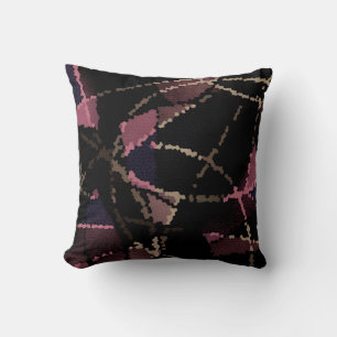 Abstract mosaic pattern throw pillow