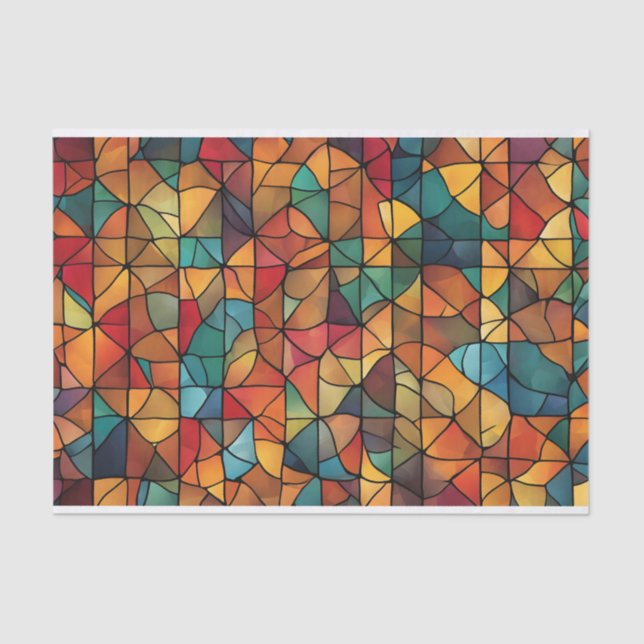 Abstract Mosaic Pattern  Tissue Paper (Front)