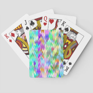 Abstract Mosaic Wave Pattern #5 Playing Cards