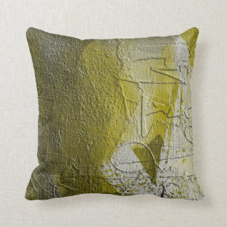 Abstract Moss Green Earth Textured Throw Pillow