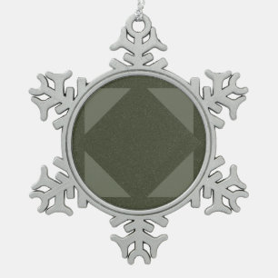 Abstract Moss Snowflake Ornament – Customizable