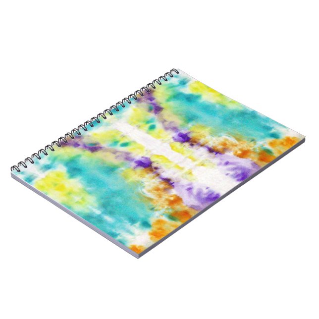 Abstract motif Paint on fabric design Notebook (Left Side)