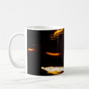 Abstract Motion Light Trails Long Exposure Night P Coffee Mug