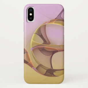 Abstract Motions Modern Pink Golden Fractal Art Case-Mate iPhone Case