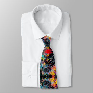 Abstract Motorcycle Adventure Tie