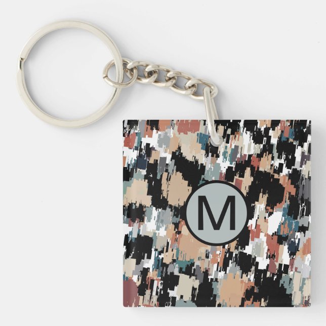 Abstract Mottled Camo Keychain (Front)