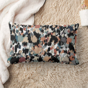 Abstract Mottled Camo Lumbar Pillow
