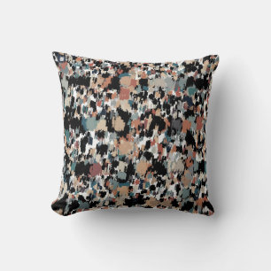 Abstract Mottled Camo Throw Pillow