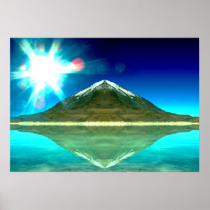Abstract Mountain Art Poster