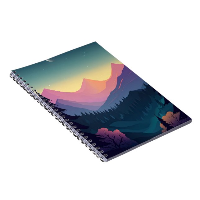 Abstract mountain background  notebook (Right Side)