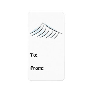 Abstract Mountain Label