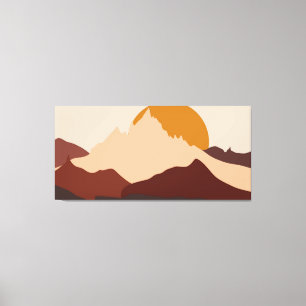 Abstract Mountain Landscape Canvas Print
