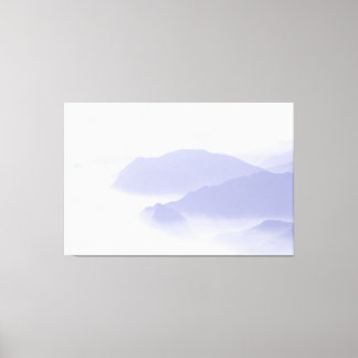 Abstract Mountain Landscape Nature Periwinkle Blue Canvas Print