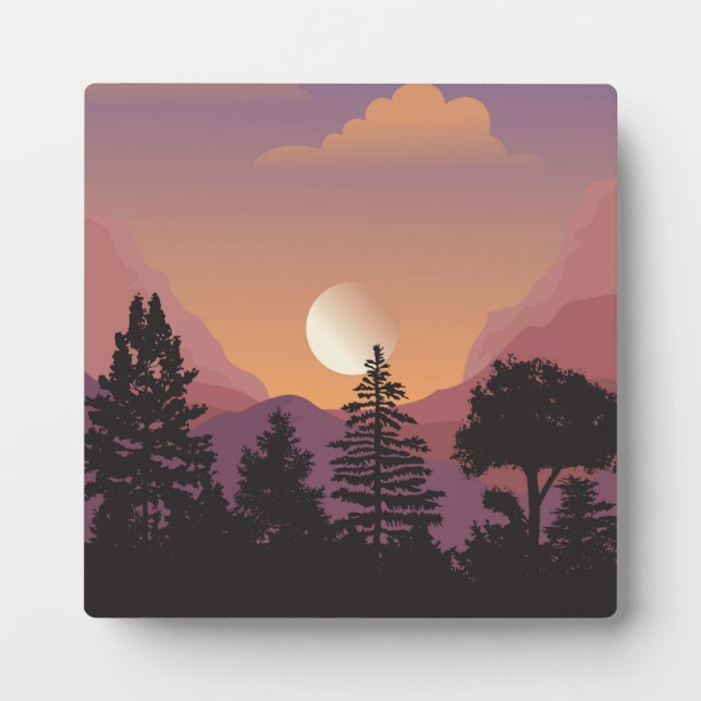 Abstract mountain Landscape Plaque (Front)