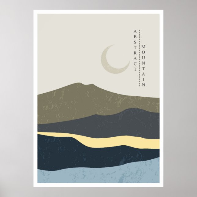 Abstract mountain landscape poster (Front)