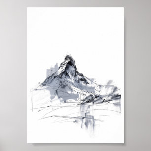 Abstract Mountain Peak  Poster