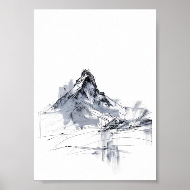 Abstract Mountain Peak  Poster (Front)