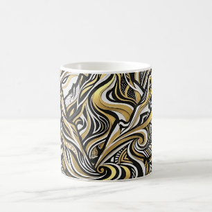 Abstract Mountain Range Gold Coffee Mug