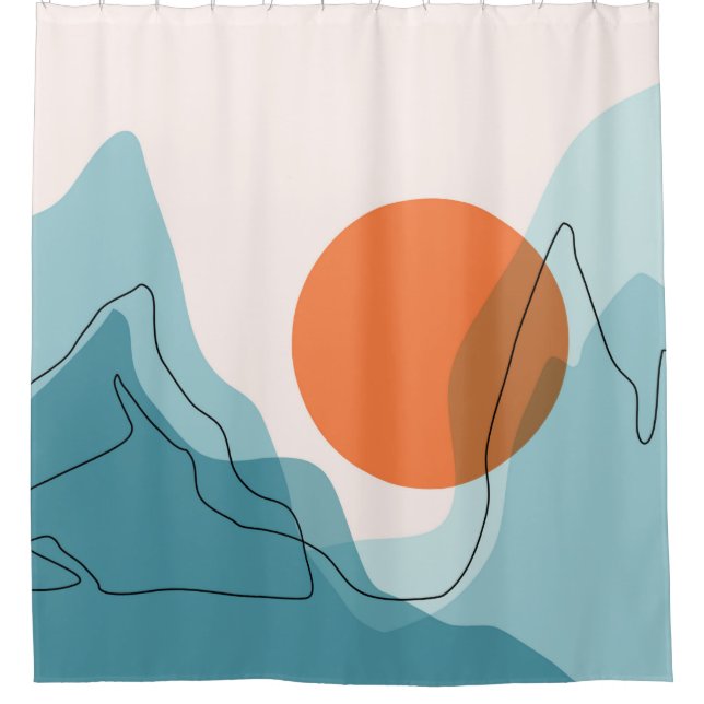 Abstract mountain range landscape, flat scenery ba (Front)