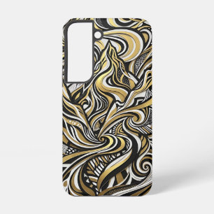 Abstract Mountain Silhouette Gold Samsung Cases