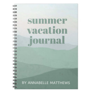 Abstract Mountain Watercolor Travel Vacation Notebook