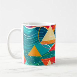 Abstract Mountains and River Coffee Mug