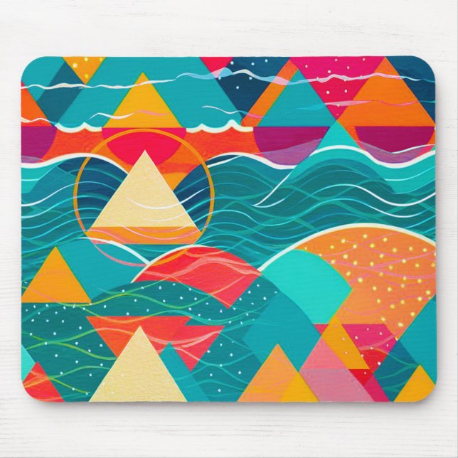 Abstract Mountains and River Mouse Pad (Front)
