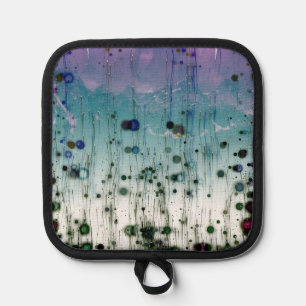 Abstract Mountains Aqua Purple & Black Pot Holder