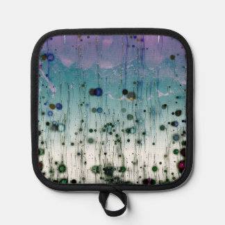 Abstract Mountains Aqua Purple & Black Pot Holder