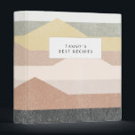 Abstract mountains design binder<br><div class="desc">Abstract mountains distressed design with pastel colours.</div>