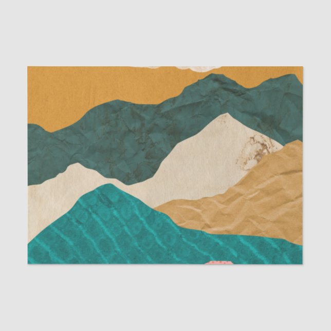 Abstract Mountains Paper Decoupage (Front)