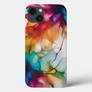 Abstract Movement Vibrant Alcohol Ink iPhone 13 Case