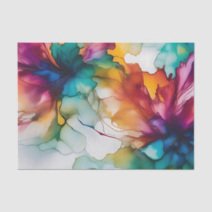 Abstract Movement Vibrant Alcohol Ink Tissue Paper