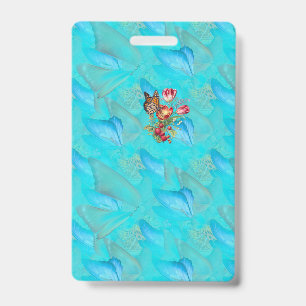 Abstract Moving Butterflies Badge