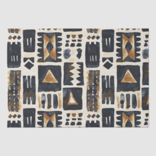 Abstract Mud Cloth Pattern Tissue Paper