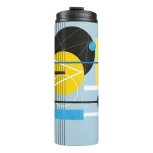 Abstract multi-colored background of geometric obj thermal tumbler