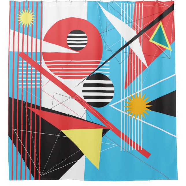 Abstract multi-coloured background of geometric ob (Front)