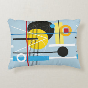 Abstract multi-coloured background of geometric ob accent pillow