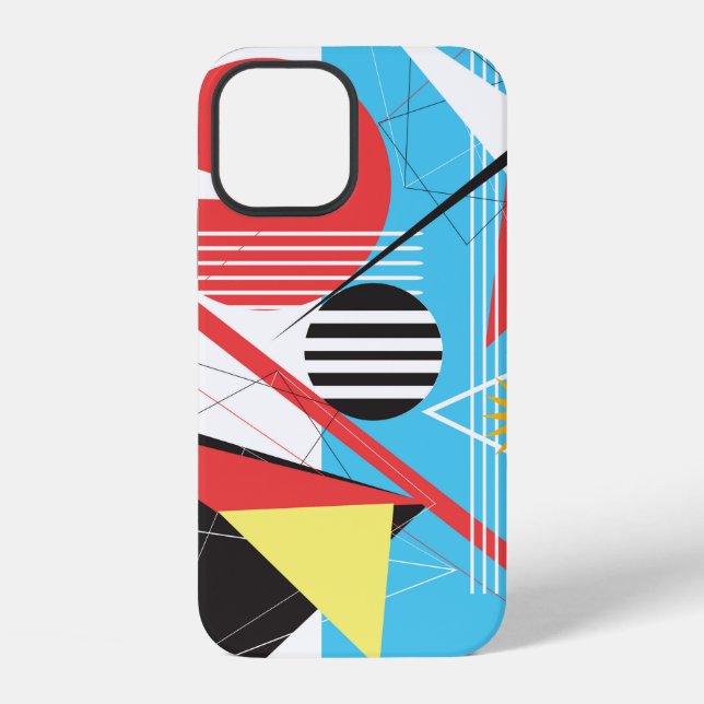 Abstract multi-coloured background of geometric ob iPhone case (Back)
