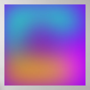 Abstract Multi Coloured Gradient Background Poster